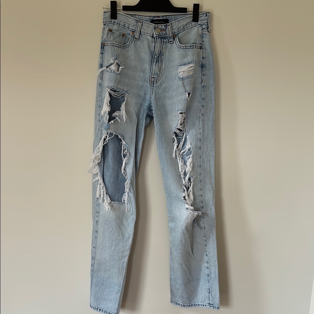 Aeropostale Distressed Light Blue Jeans 90’s Baggy Size 2